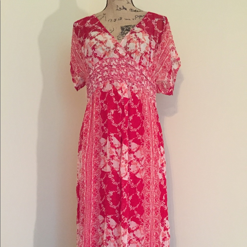 Vtg Washable Silk Dress Modesty Slip Empire Waist